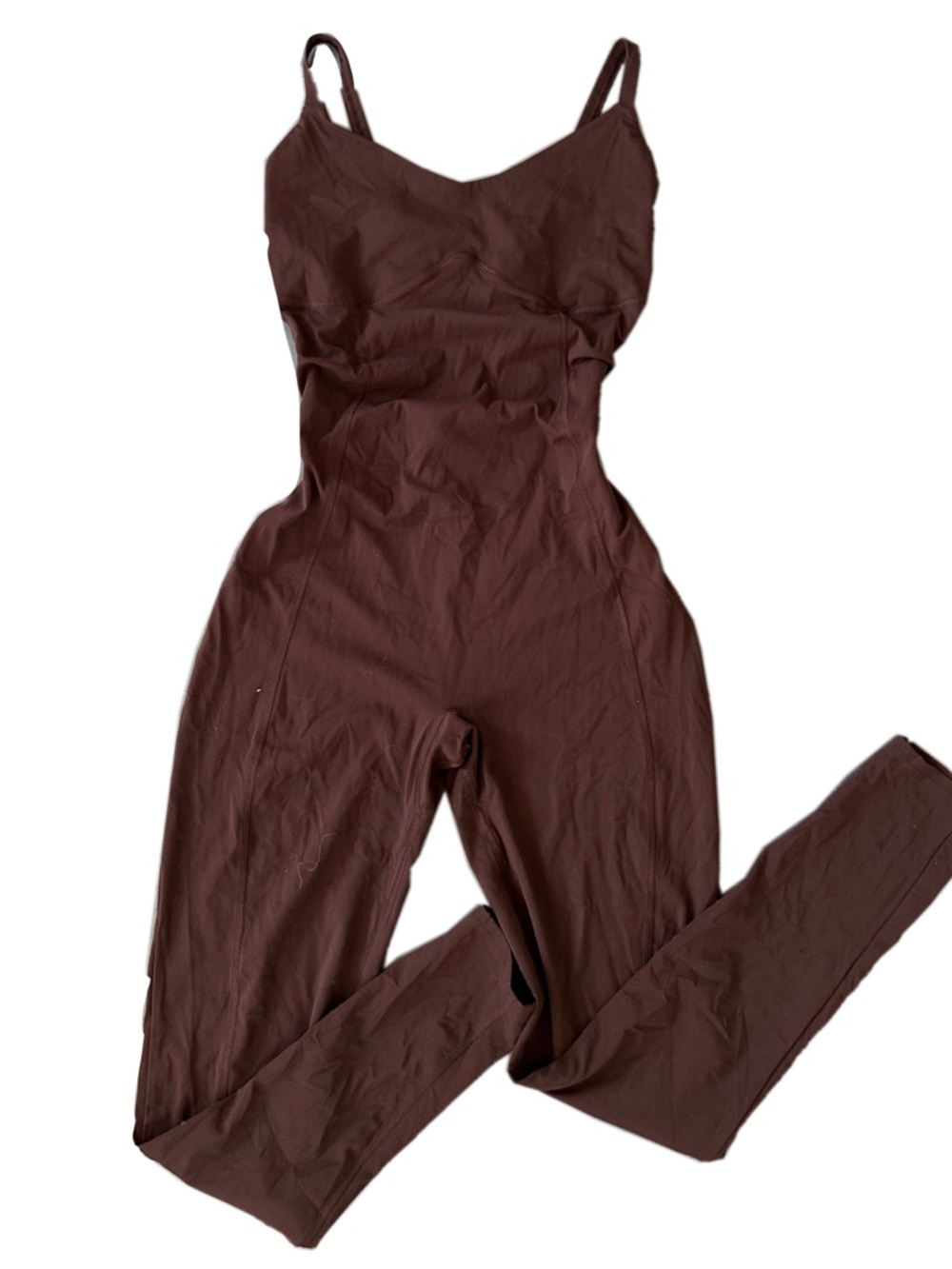 Gymshark Chocolate Brown Seamless Strappy Jumpsuit